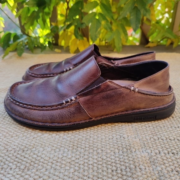 Birkenstock Duma Loafers Slip On Brown Leather Slides Shoes Men's Size 44 - Picture 1 of 9